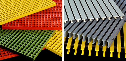 Various FRP molded grating products